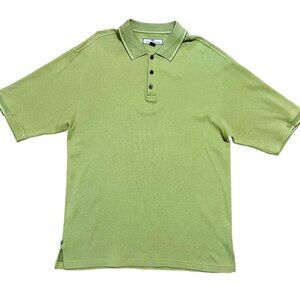 Tommy Bahama Green Silk Polo Shirt, Men's XL